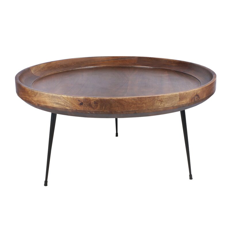 Union Rustic Streeter Round Mango Wood Coffee Table & Reviews | Wayfair.ca